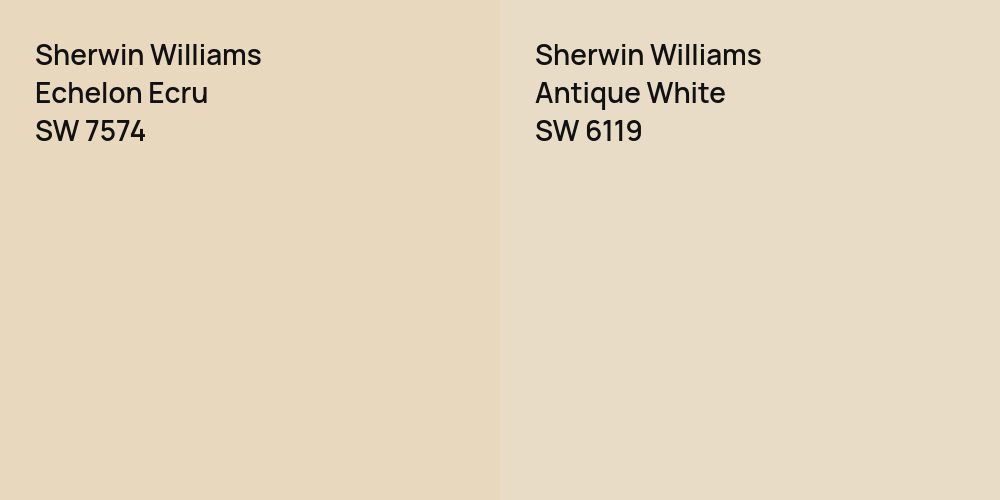 Sherwin Williams Echelon Ecru vs. Sherwin Williams Antique White