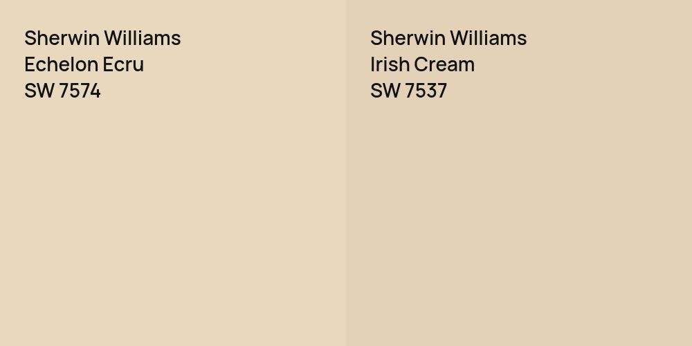 Sherwin Williams Echelon Ecru vs. Sherwin Williams Irish Cream