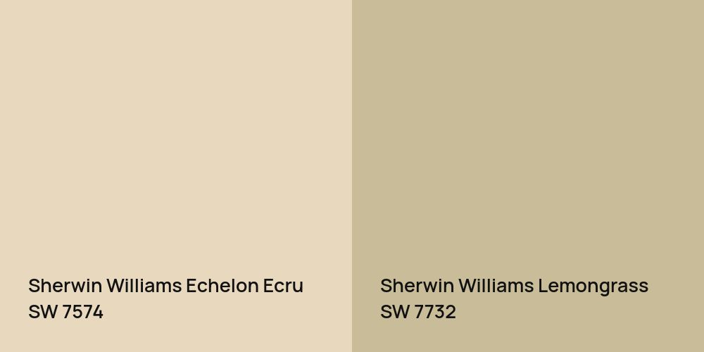 Sherwin Williams Echelon Ecru vs. Sherwin Williams Lemongrass