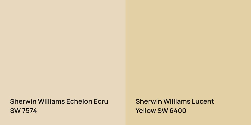 Sherwin Williams Echelon Ecru vs. Sherwin Williams Lucent Yellow