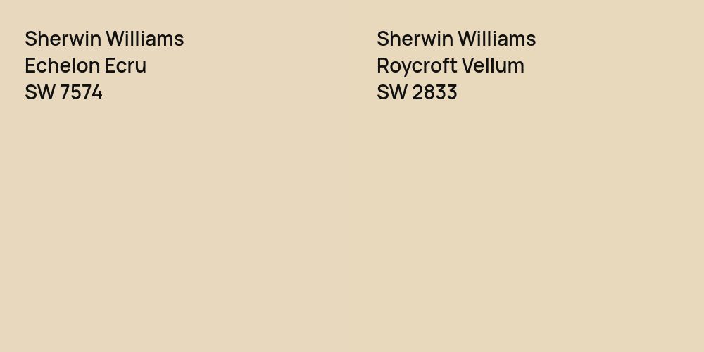 Sherwin Williams Echelon Ecru vs. Sherwin Williams Roycroft Vellum