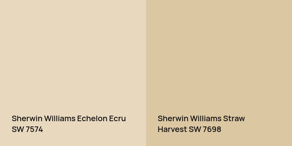 Sherwin Williams Echelon Ecru vs. Sherwin Williams Straw Harvest