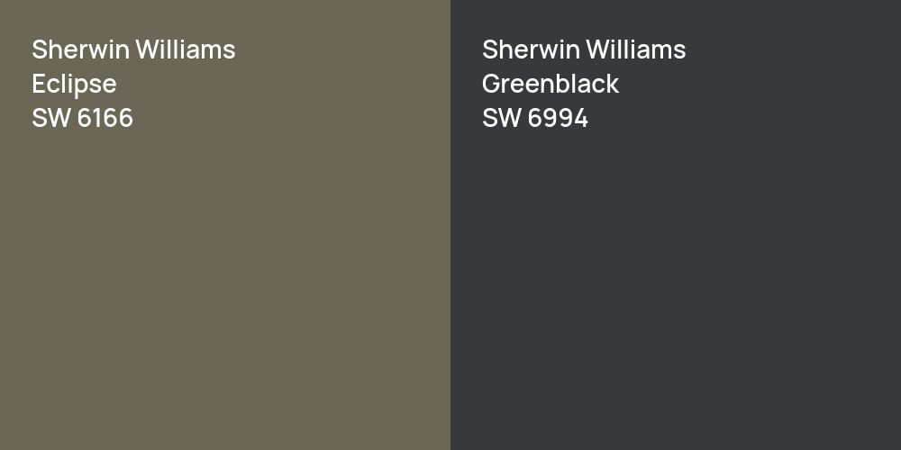 Sherwin Williams Eclipse vs. Sherwin Williams Greenblack