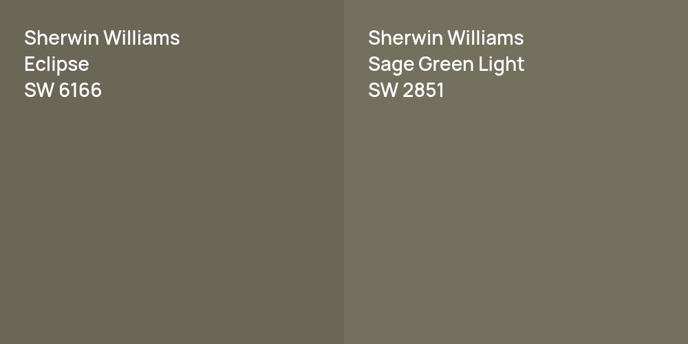 Sherwin Williams Eclipse vs. Sherwin Williams Sage Green Light