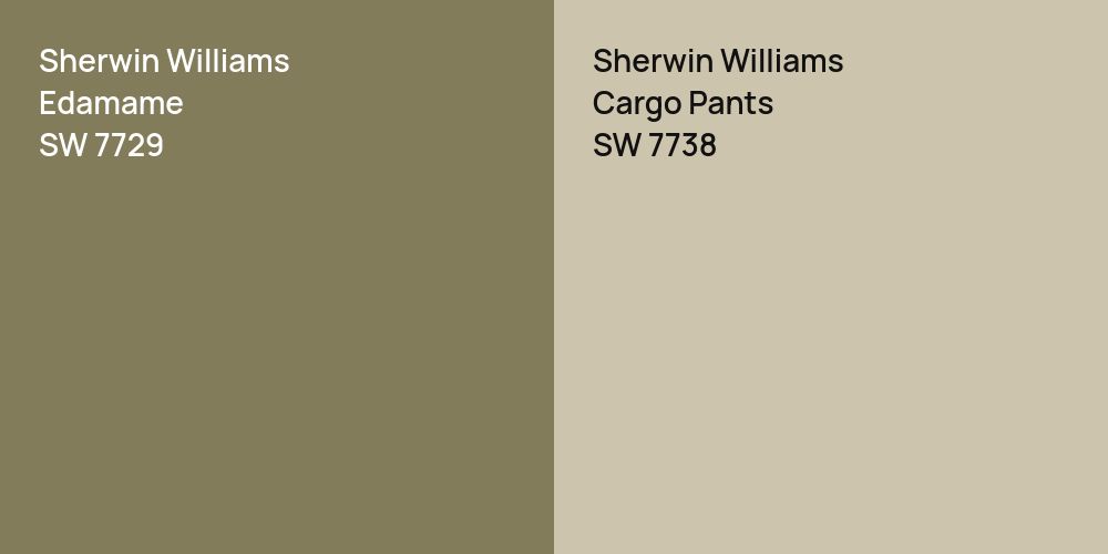 Sherwin Williams Edamame vs. Sherwin Williams Cargo Pants