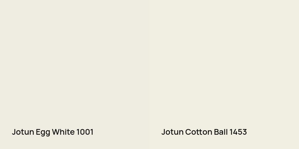 Jotun Egg White vs. Jotun Cotton Ball