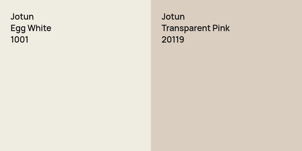 Jotun Egg White vs. Jotun Transparent Pink