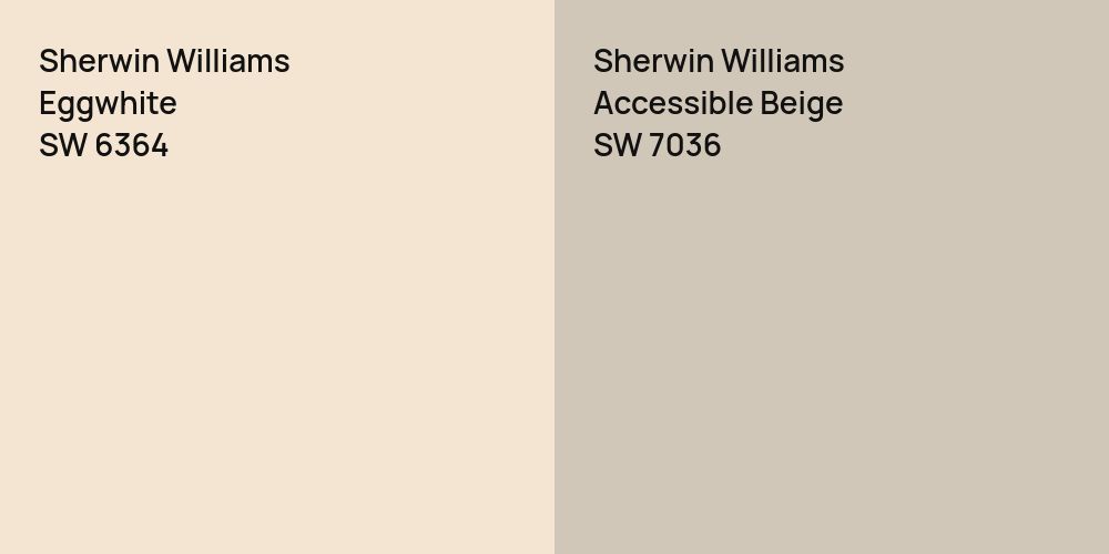 Sherwin Williams Eggwhite vs. Sherwin Williams Accessible Beige