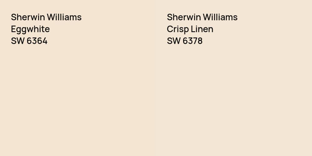 Sherwin Williams Eggwhite vs. Sherwin Williams Crisp Linen