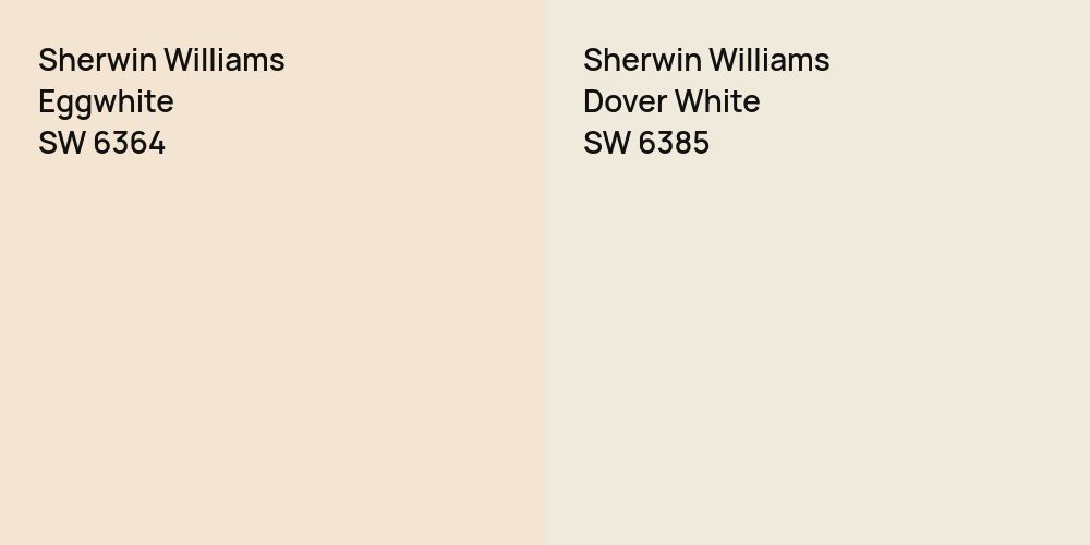 Sherwin Williams Eggwhite vs. Sherwin Williams Dover White