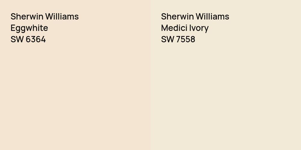 Sherwin Williams Eggwhite vs. Sherwin Williams Medici Ivory