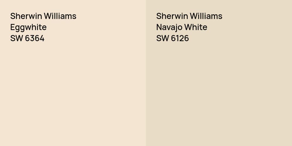 Sherwin Williams Eggwhite vs. Sherwin Williams Navajo White