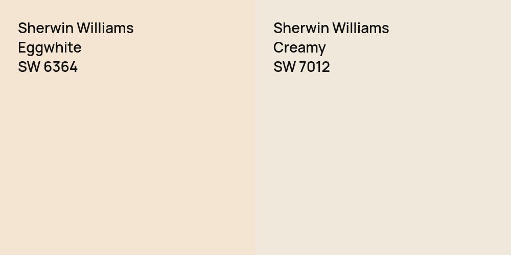 Sherwin Williams Eggwhite vs. Sherwin Williams Creamy