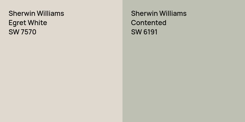 Sherwin Williams Egret White vs. Sherwin Williams Contented