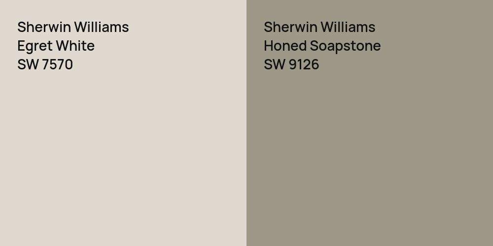 Sherwin Williams Egret White vs. Sherwin Williams Honed Soapstone