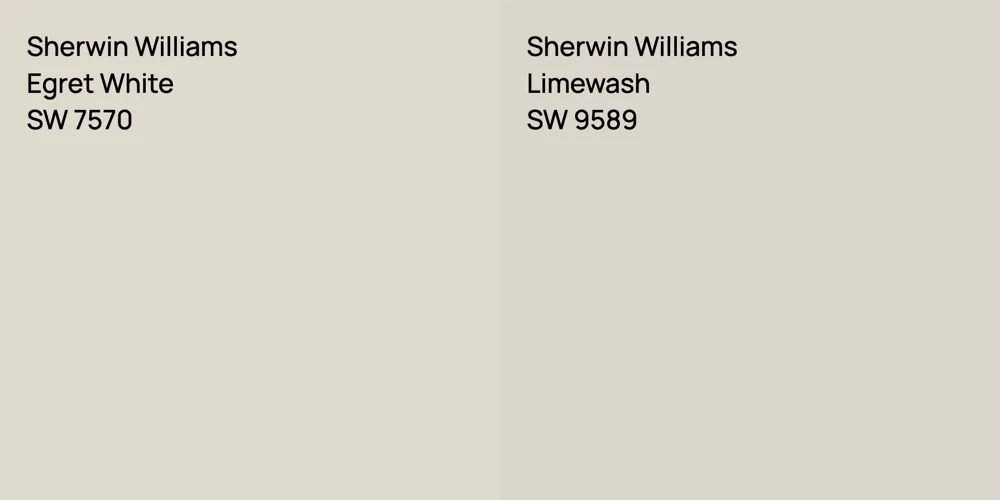 Sherwin Williams Egret White vs. Sherwin Williams Limewash