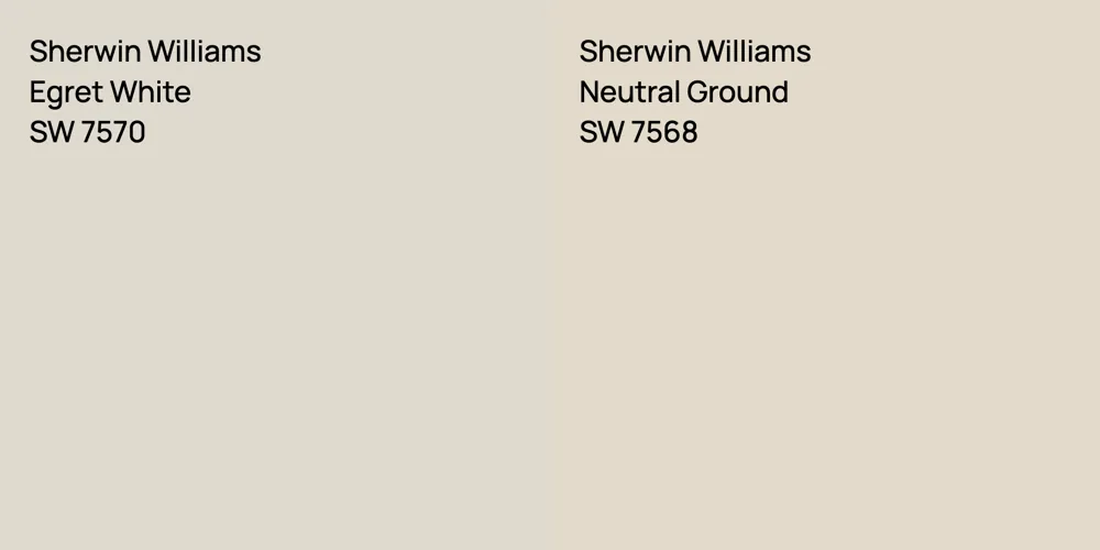 Sherwin Williams Egret White vs. Sherwin Williams Neutral Ground