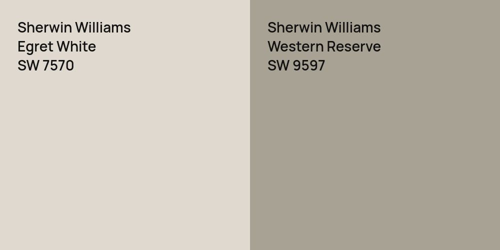 Sherwin Williams Egret White vs. Sherwin Williams Western Reserve