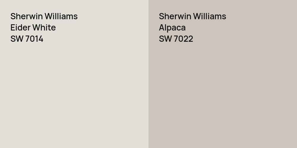 Sherwin Williams Eider White vs. Sherwin Williams Alpaca