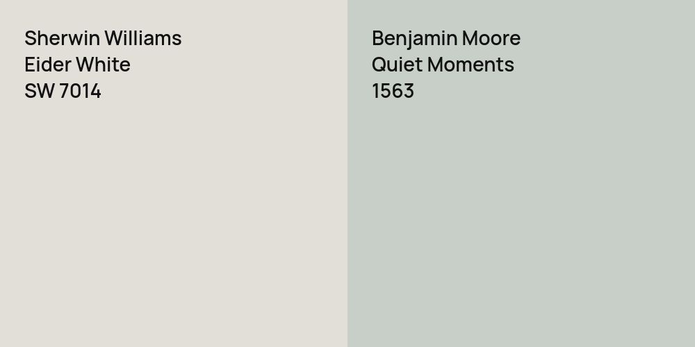 Sherwin Williams Eider White vs. Benjamin Moore Quiet Moments