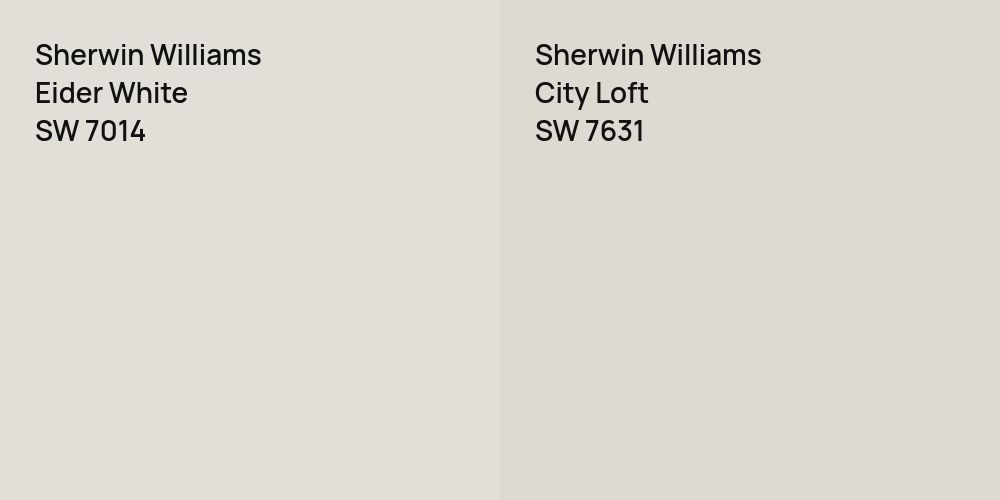 Sherwin Williams Eider White vs. Sherwin Williams City Loft