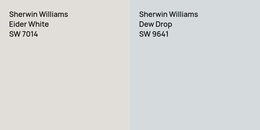 Sherwin Williams Eider White vs. Sherwin Williams Dew Drop