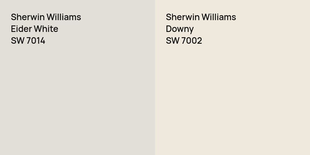 Sherwin Williams Eider White vs. Sherwin Williams Downy