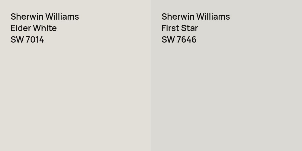 Sherwin Williams Eider White vs. Sherwin Williams First Star