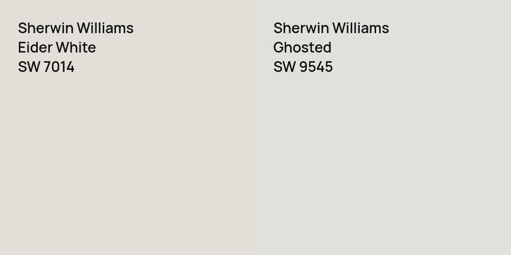 Sherwin Williams Eider White vs. Sherwin Williams Ghosted