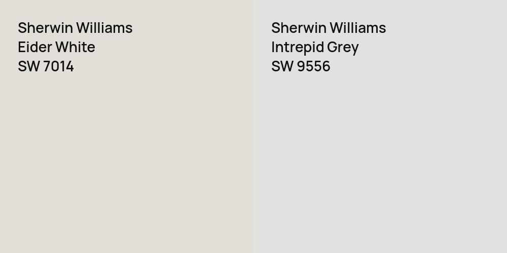 Sherwin Williams Eider White vs. Sherwin Williams Intrepid Grey