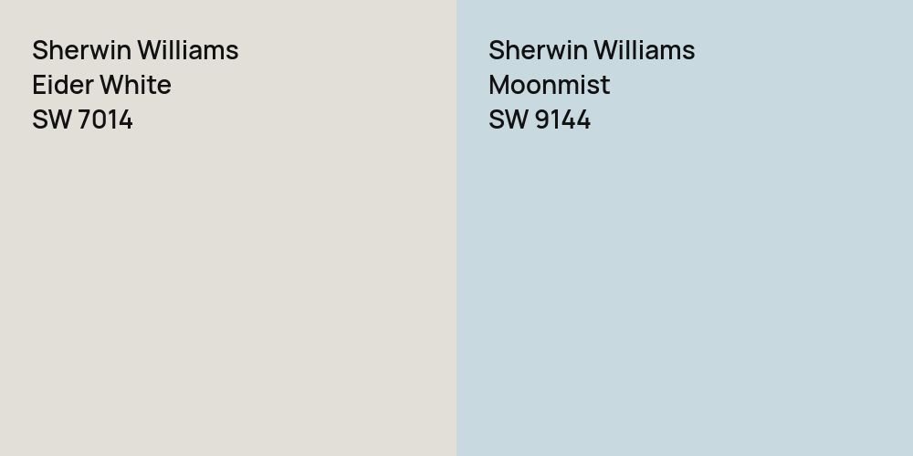 Sherwin Williams Eider White vs. Sherwin Williams Moonmist