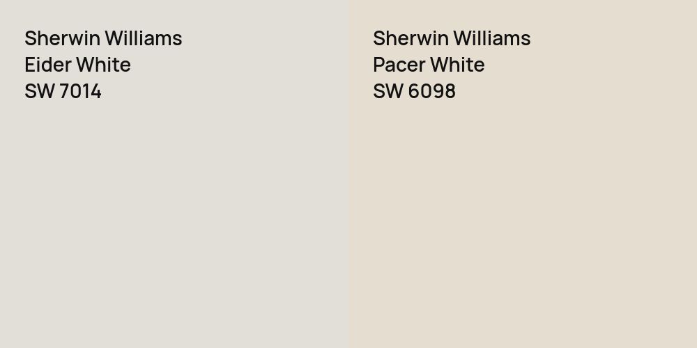 Sherwin Williams Eider White vs. Sherwin Williams Pacer White