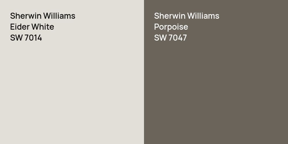 Sherwin Williams Eider White vs. Sherwin Williams Porpoise