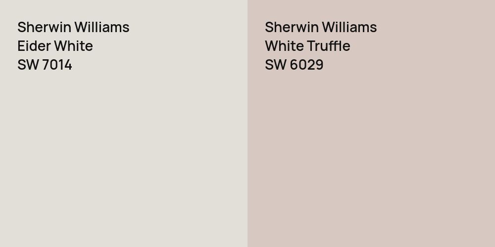 Sherwin Williams Eider White vs. Sherwin Williams White Truffle