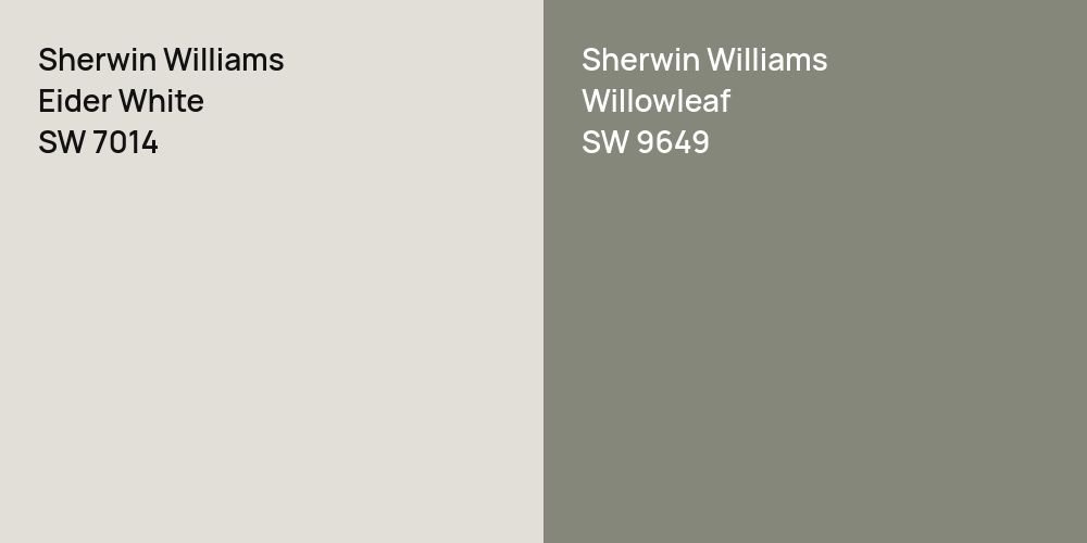 Sherwin Williams Eider White vs. Sherwin Williams Willowleaf