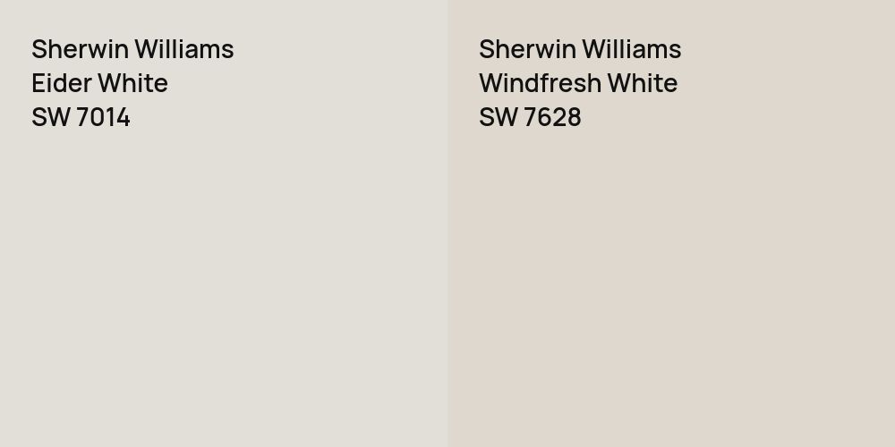 Sherwin Williams Eider White vs. Sherwin Williams Windfresh White