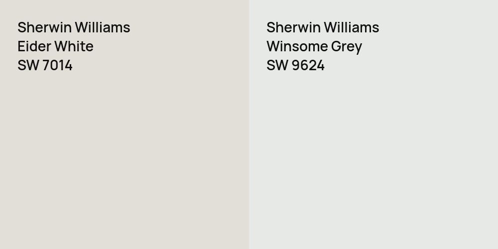 Sherwin Williams Eider White vs. Sherwin Williams Winsome Grey