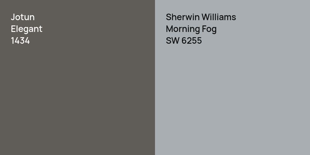 Jotun Elegant vs. Sherwin Williams Morning Fog