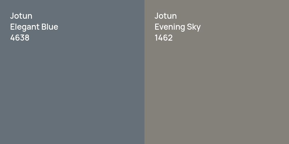 Jotun Elegant Blue vs. Jotun Evening Sky