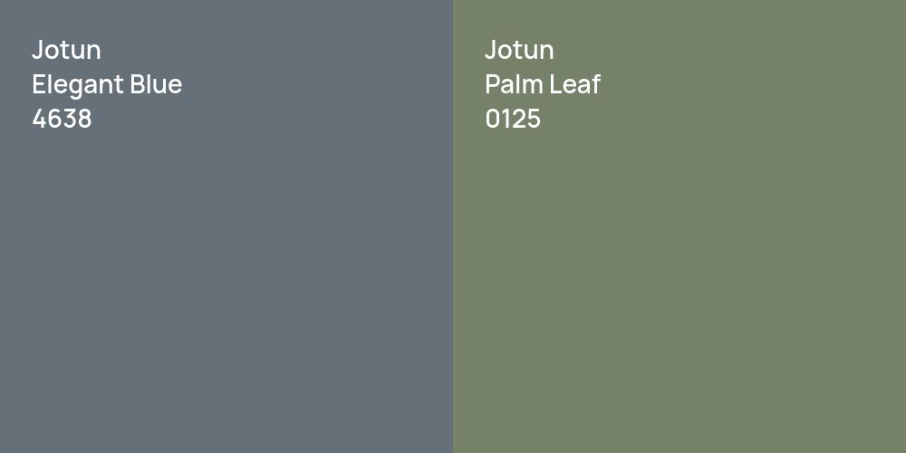 Jotun Elegant Blue vs. Jotun Palm Leaf