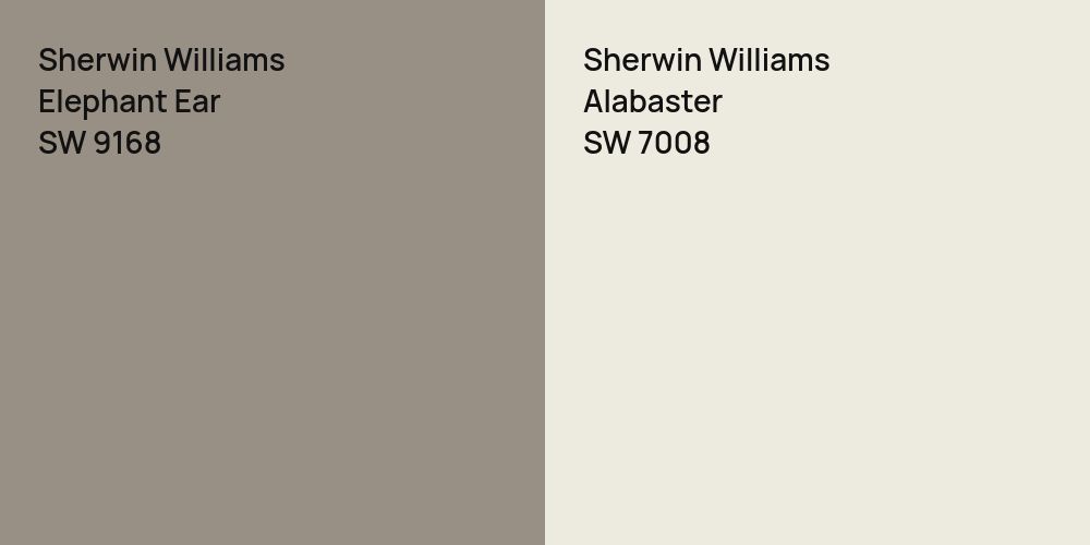 Sherwin Williams Elephant Ear vs. Sherwin Williams Alabaster