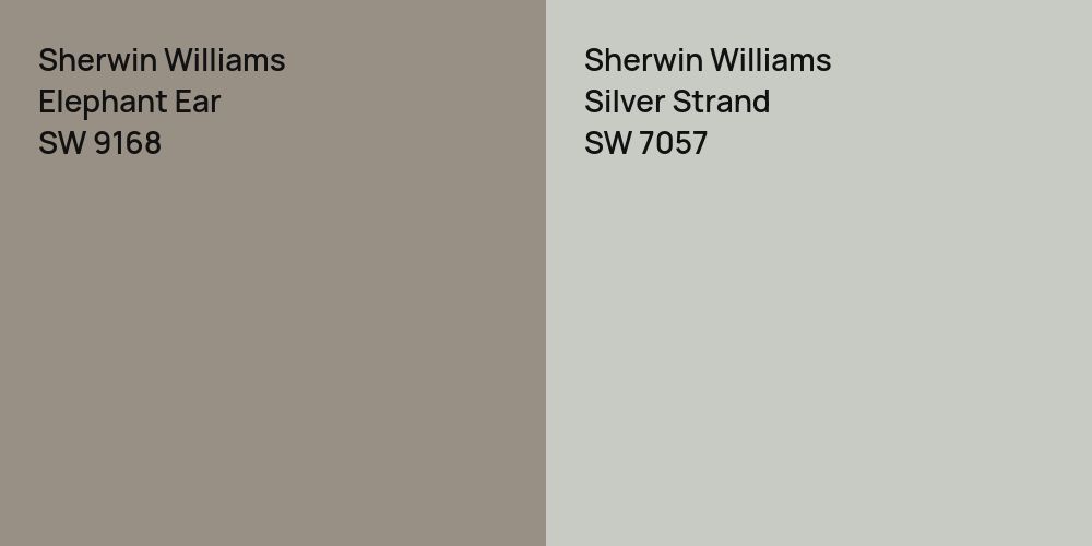 Sherwin Williams Elephant Ear vs. Sherwin Williams Silver Strand