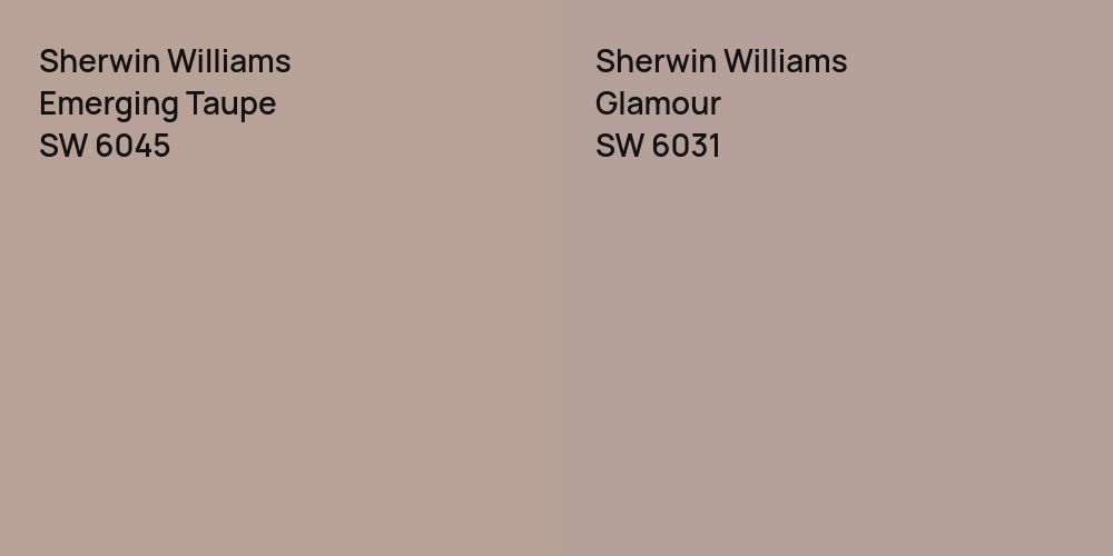 Sherwin Williams Emerging Taupe vs. Sherwin Williams Glamour