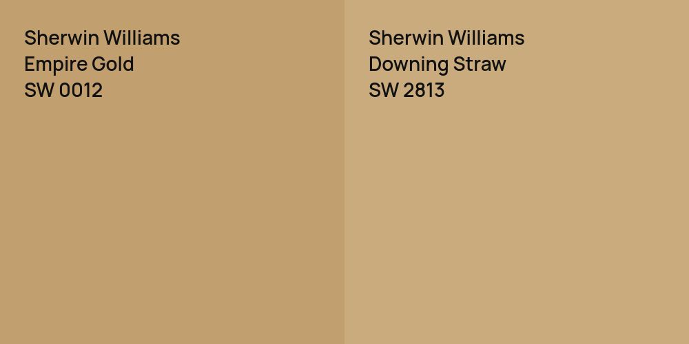 Sherwin Williams Empire Gold vs. Sherwin Williams Downing Straw