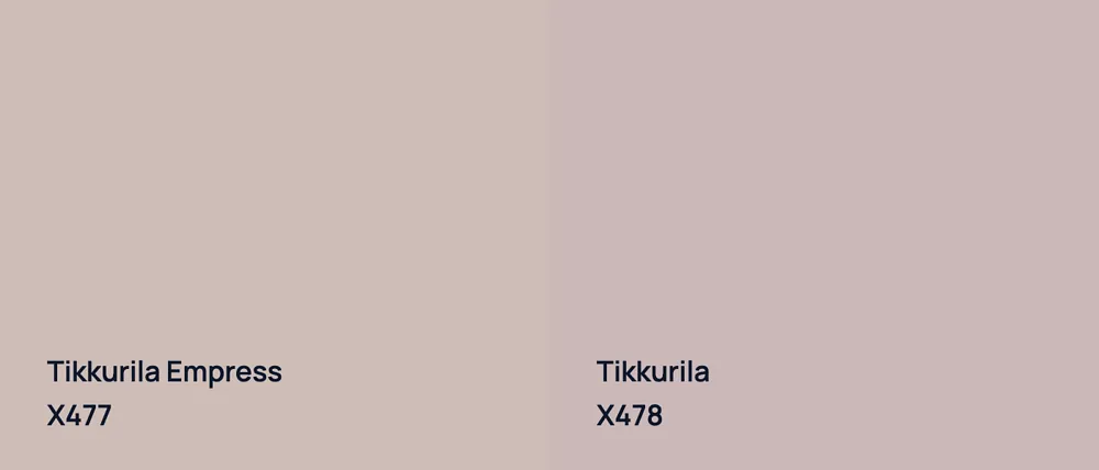 Tikkurila Empress X477 vs Tikkurila  X478