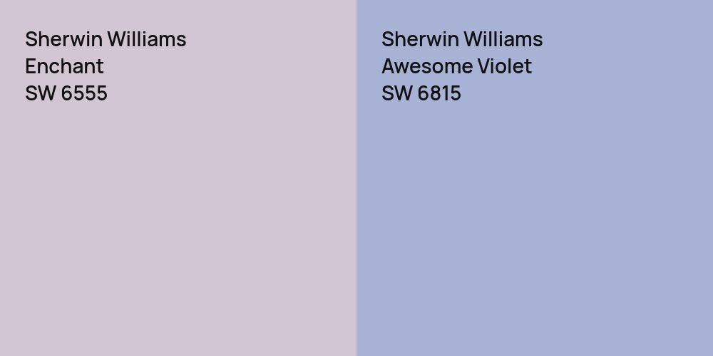 Sherwin Williams Enchant vs. Sherwin Williams Awesome Violet