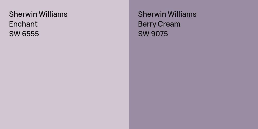 Sherwin Williams Enchant vs. Sherwin Williams Berry Cream