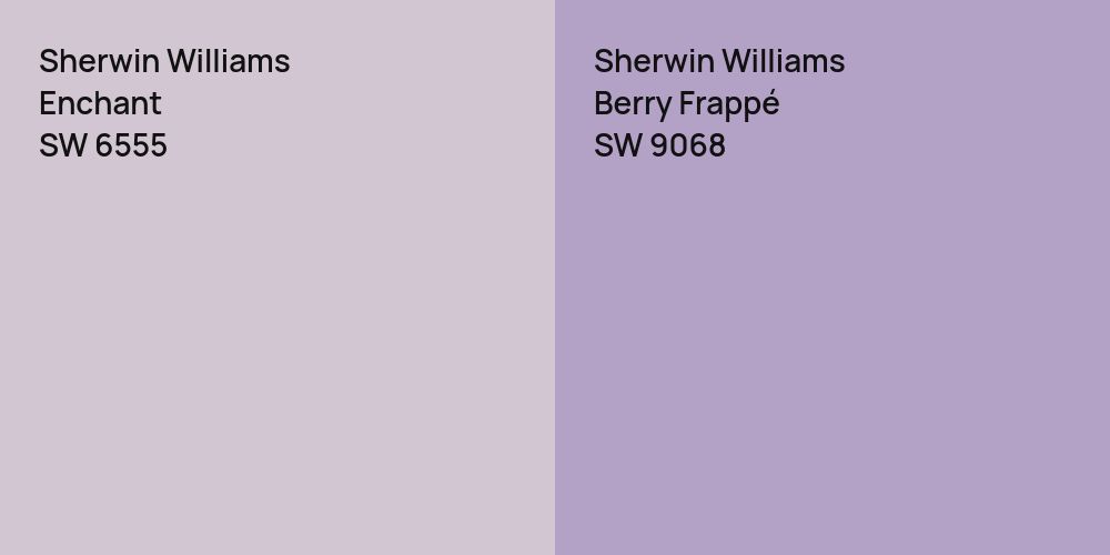 Sherwin Williams Enchant vs. Sherwin Williams Berry Frappé