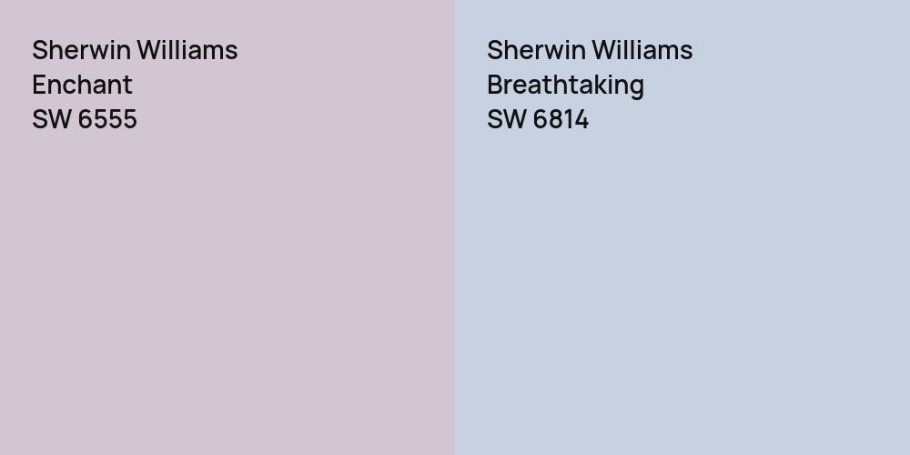 Sherwin Williams Enchant vs. Sherwin Williams Breathtaking