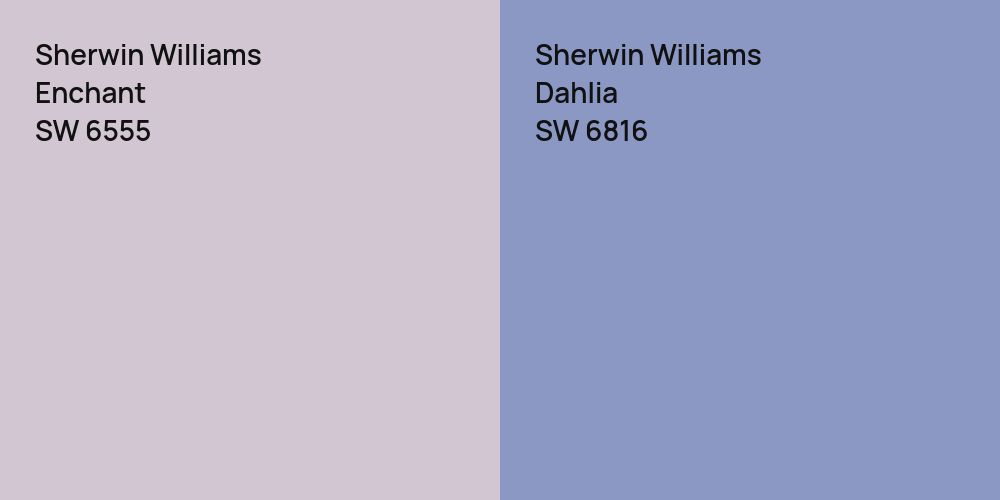 Sherwin Williams Enchant vs. Sherwin Williams Dahlia